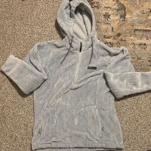 Columbia Men's Light Gray Plush Half-Zip Hoodie Sweater